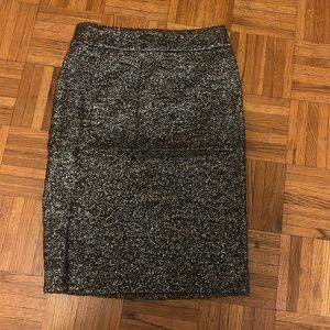 J Crew new sparkly straight skirt with slit in back